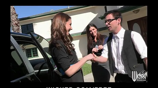 Nézze meg összesen Pair of sisters bribe their car salesman into a threesome csatornát