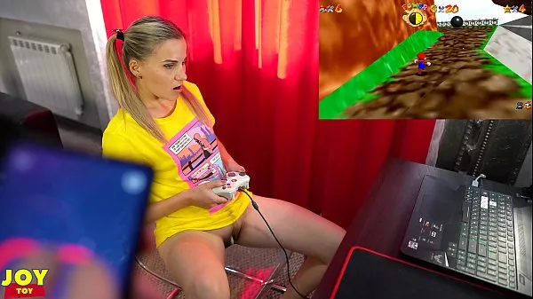 Watch Letsplay Retro Game With Remote Vibrator in My Pussy - OrgasMario By Letty Black total Tube