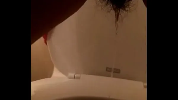 Tonton Hairy pussy pissing in the bathroom total Tube