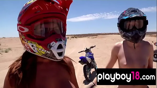 Nézze meg összesen Big boobed badass nude babes trying motocross in the desert csatornát