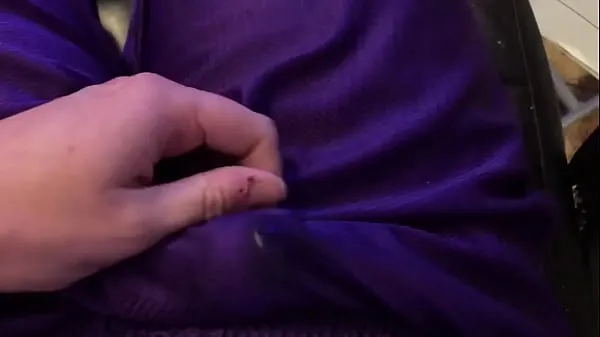 Tonton Solo male rubs one out and cums in his purple shorts total Tube