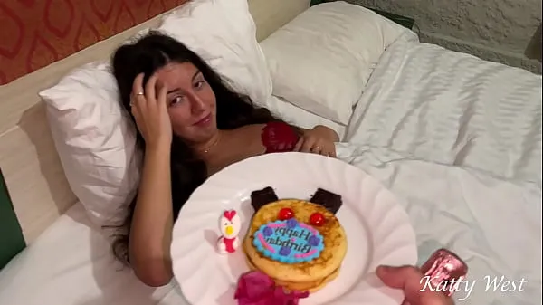 Watch A surprise for a girl for a birthday - a cake, champagne and a hard cock total Tube